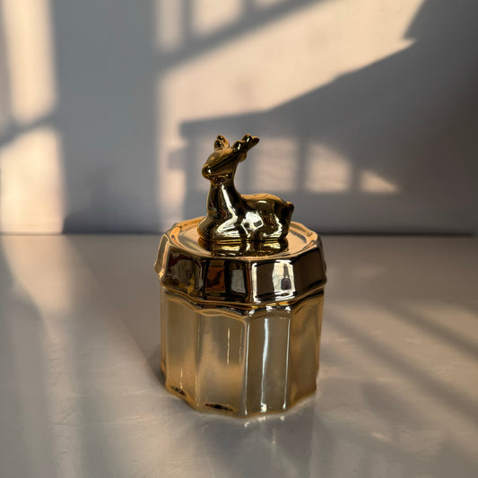 Porcelain Golden Candy Jar