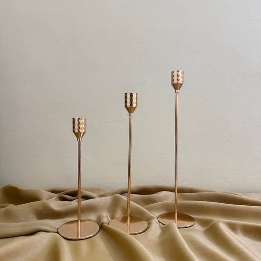 Mosaic Metal Candle stand- set of 3