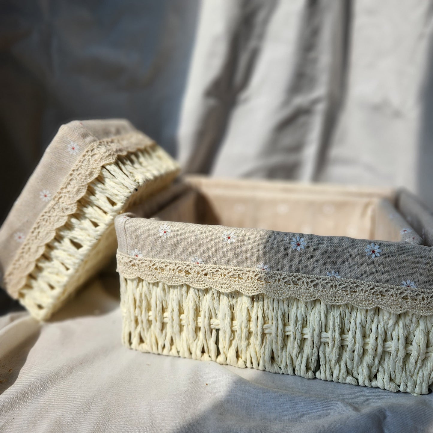 Woven White Basket